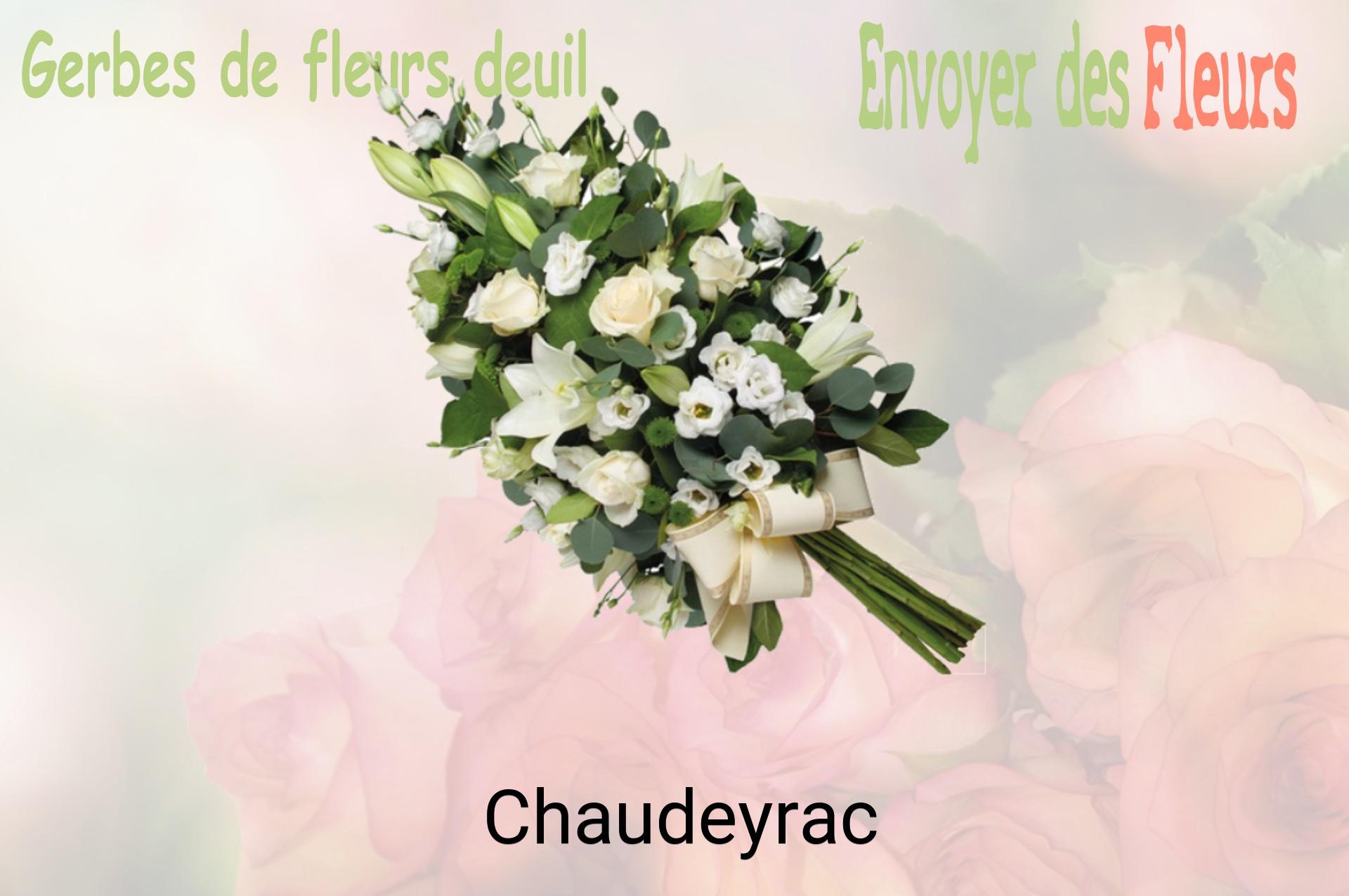 Gerbe de fleurs de deuil livrée à Chaudeyrac